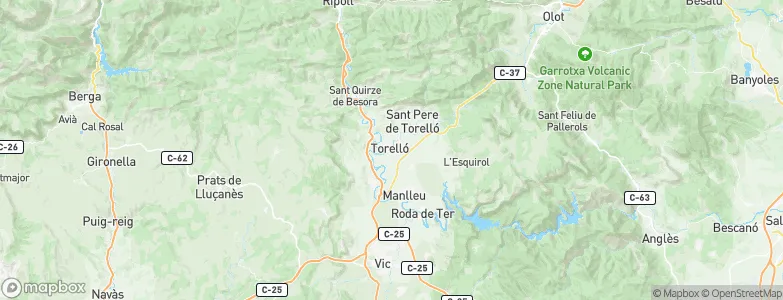 Torelló, Spain Map