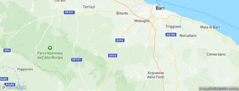 Toritto, Italy Map