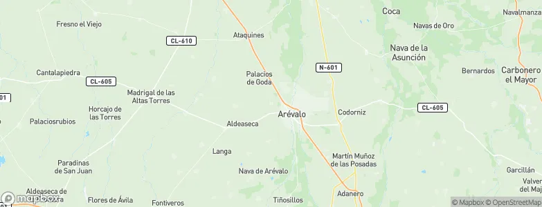 Tornadizos de Arévalo, Spain Map