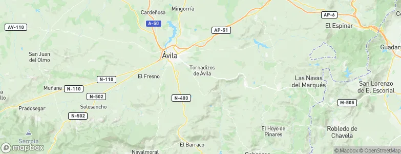 Tornadizos de Ávila, Spain Map