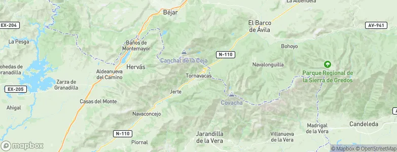 Tornavacas, Spain Map