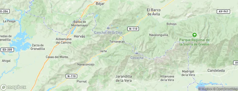 Tornavacas, Spain Map