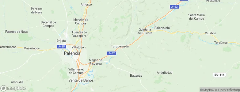 Torquemada, Spain Map
