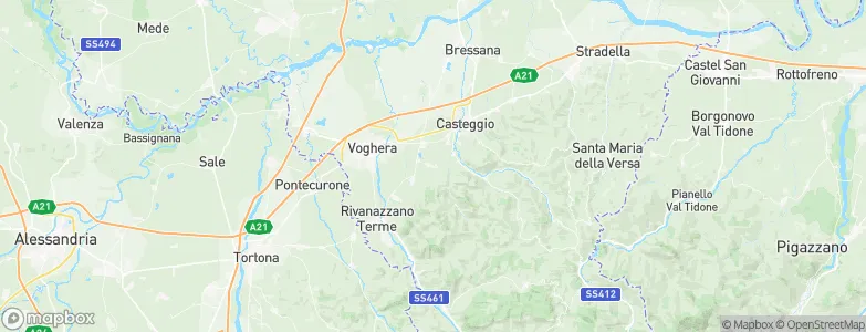 Torrazza Coste, Italy Map