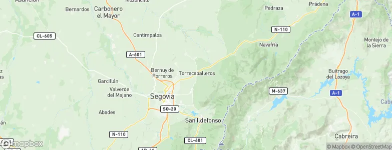 Torrecaballeros, Spain Map