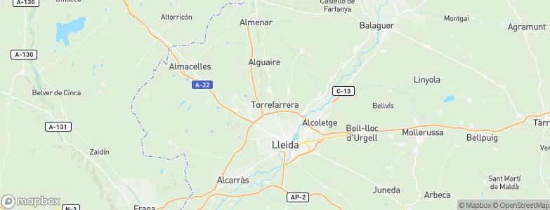 Torrefarrera, Spain Map