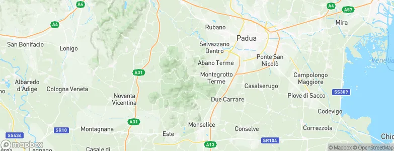 Torreglia, Italy Map