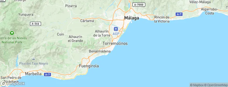 Torremolinos, Spain Map