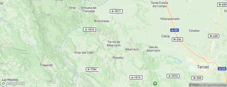 Torres de Albarracín, Spain Map