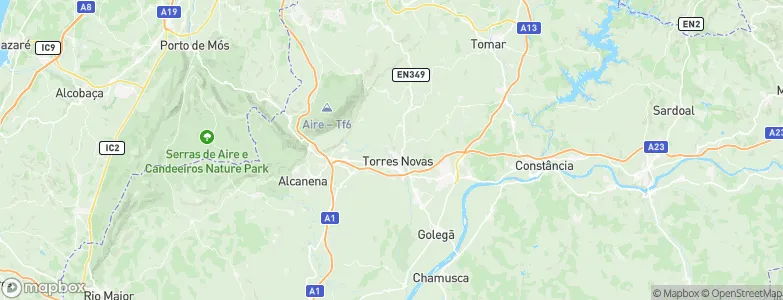 Torres Novas Municipality, Portugal Map