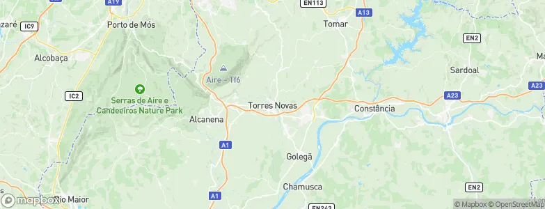 Torres Novas, Portugal Map