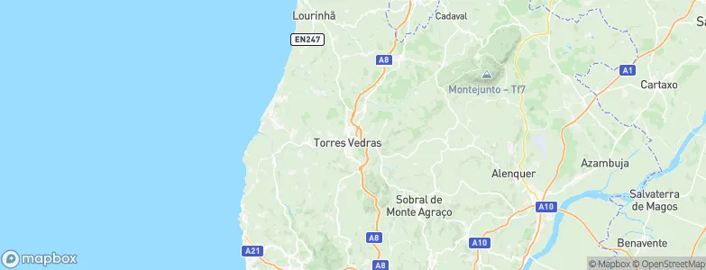 Torres Vedras Municipality, Portugal Map
