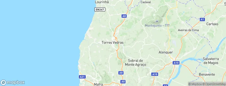 Torres Vedras, Portugal Map