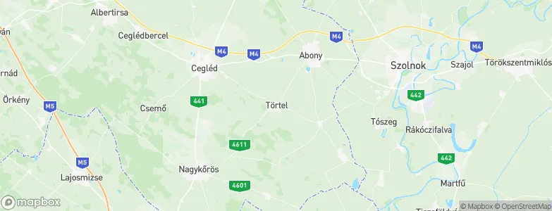 Törtel, Hungary Map