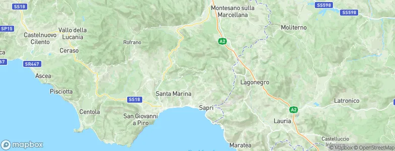 Tortorella, Italy Map