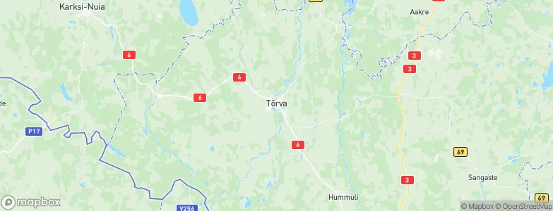 Tõrva linn, Estonia Map