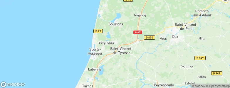 Tosse, France Map
