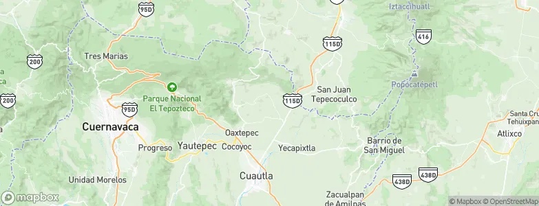 Totolapan, Mexico Map