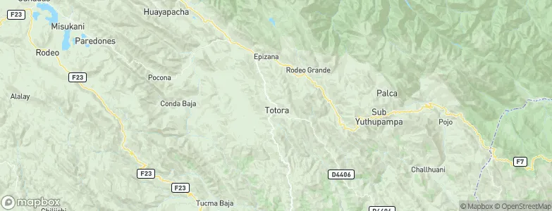 Totora, Bolivia Map