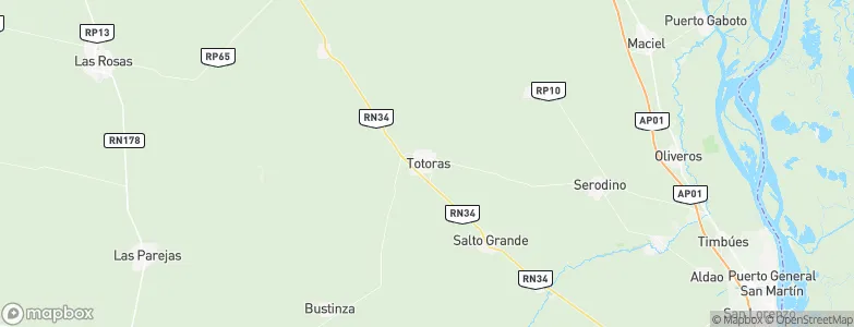 Totoras, Argentina Map