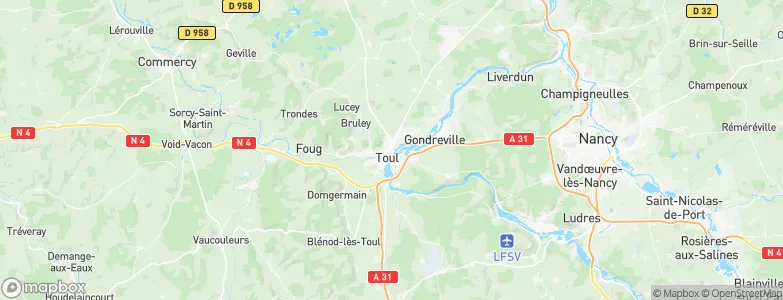Toul, France Map
