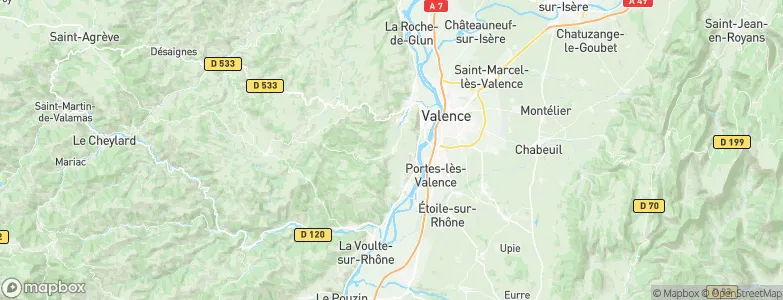 Toulaud, France Map