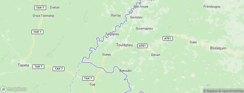 Toulépleu Gueré, Ivory Coast Map