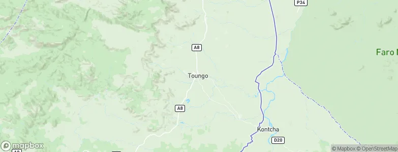Toungo, Nigeria Map