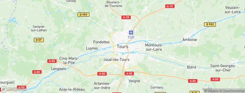 Tours, France Map