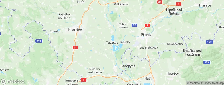 Tovačov, Czechia Map
