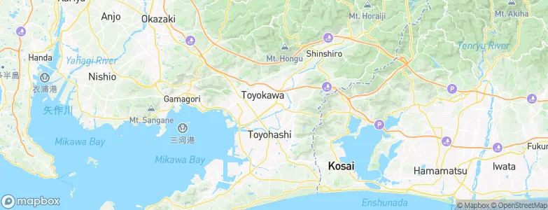 Toyokawa, Japan Map