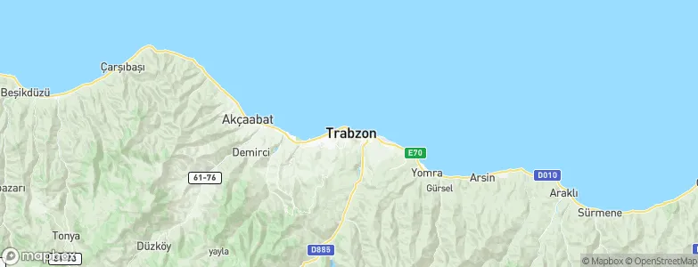 Trabzon, Turkey Map