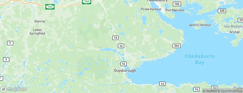 Tracadie Road, Canada Map