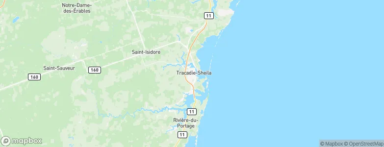 Tracadie–Sheila, Canada Map