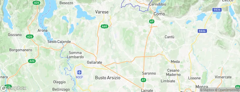 Tradate, Italy Map