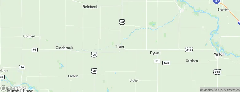 Traer, United States Map