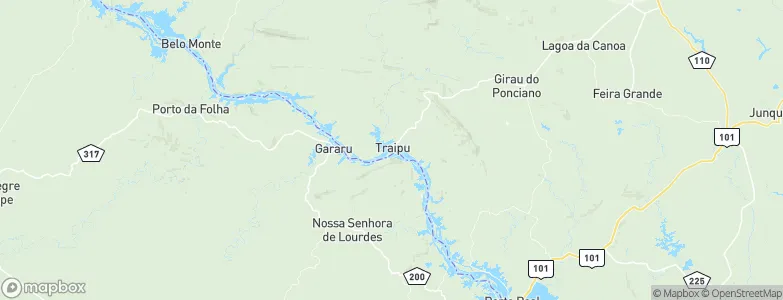 Traipu, Brazil Map