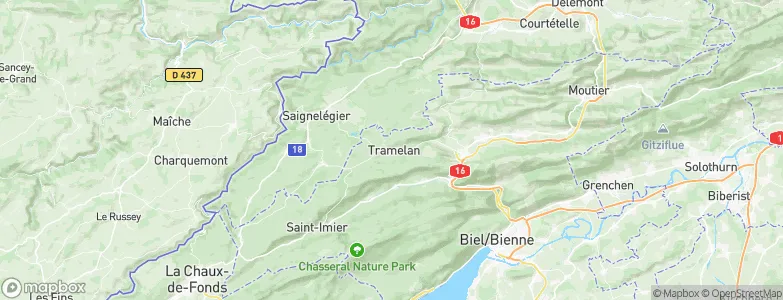 Tramelan, Switzerland Map