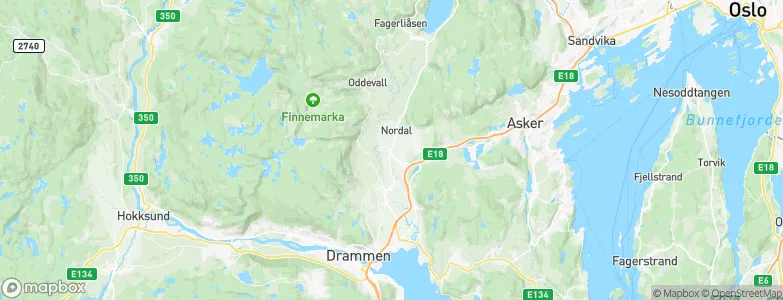 Tranby, Norway Map