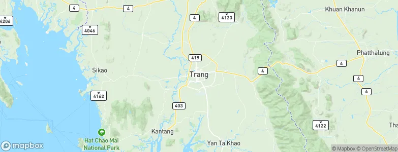 Trang, Thailand Map