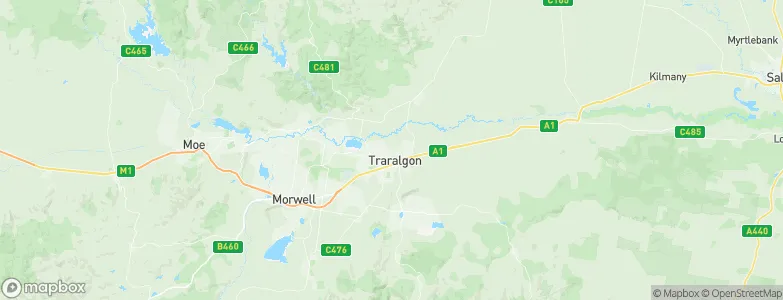 Traralgon, Australia Map