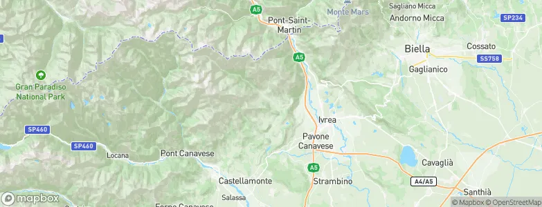 Trausella, Italy Map