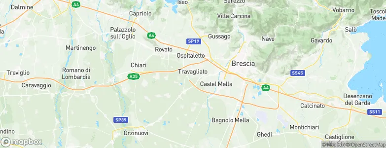 Travagliato, Italy Map