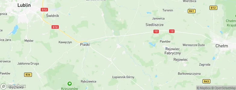 Trawniki, Poland Map