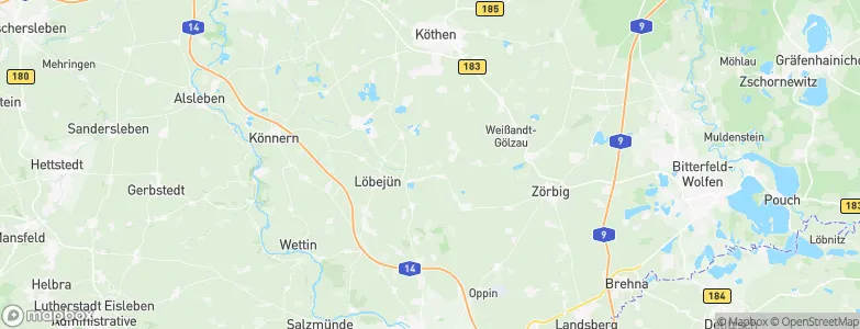 Trebbichau, Germany Map
