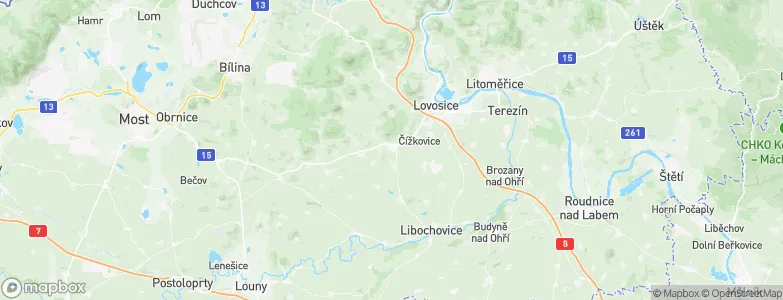Třebenice, Czechia Map