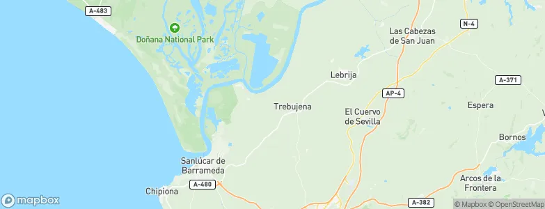 Trebujena, Spain Map
