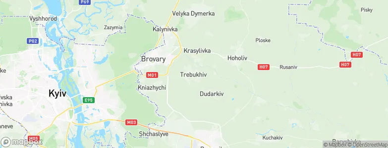 Trebukhiv, Ukraine Map