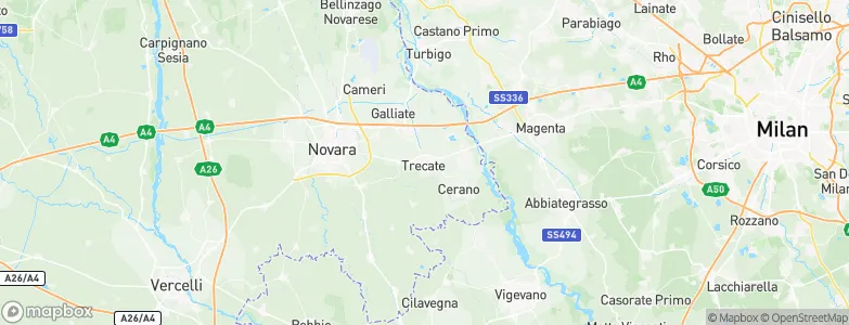 Trecate, Italy Map