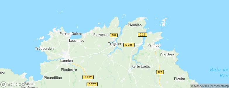 Tréguier, France Map